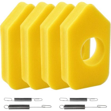 698369 Yellow Foam Air Filter and 4pcs Regulator Springs 692211 691859, 698369 Yellow Foam Air Filter, Compatible with Briggs & Stratton 4216 5088 5099 (1/5)