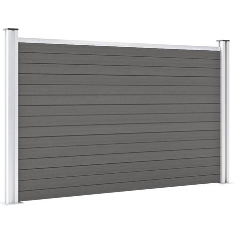 Clôture de jardin WPC 180x105 cm Gris (1/5)