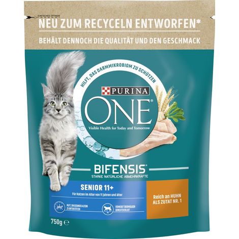 Purina ONE Senior 11+ reich an Huhn und Vollkorn-Getreide 750 g