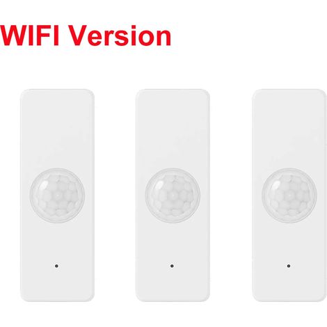 (Détecteur infrarouge PIR pour présence humaine, lot de 3, version Wi-Fi) Sécurité pour maison connectée, compatible avec Alexa et Google Home (1/5)