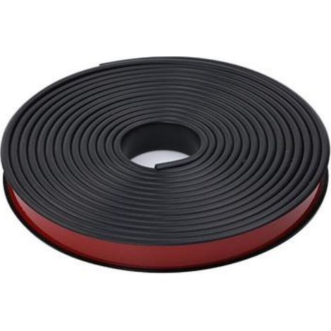 2M Noir Forme de U 25MM Bande de Chant en Melamne Adhesive,Pas de Thermocollant Chêne Chant Plan de Travail Bande de Garniture,Caoutchouc Souple TPE Placage Bois Couvre Chant pour Meubles