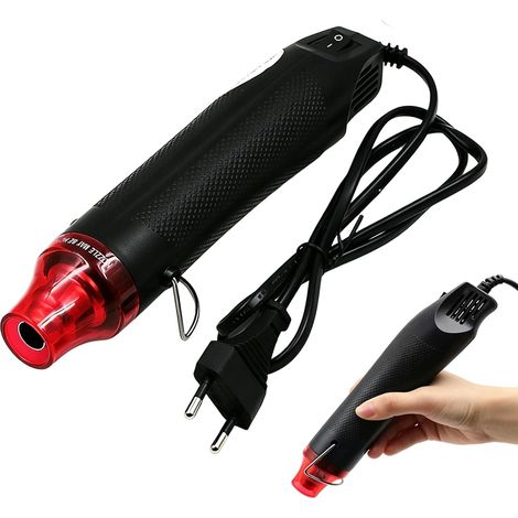 1 Pièces Mini pistolet à air chaud 220 V 300 W,Pistolet à Air Chaud Portatif,Mini Décapeur Thermique,Pistolet Thermique Portable pour gaine rétractable,gaufrage,séchage de peinture,l'encre,plastique. (1/5)