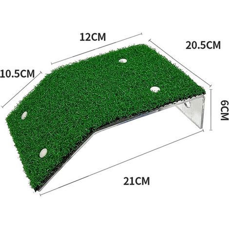 Plate-forme de Bronzage pour Tortue Rampe Flottante avec Pelouse Artificielle Île de Repos pour Tortues Aquatiques et Reptiles (1/5)