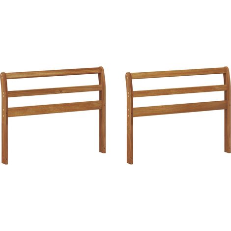 Bracciolo 2 pz Naturale 79 x 8 x 60 cm Legno di Acacia Massello vidaXL (1/5)