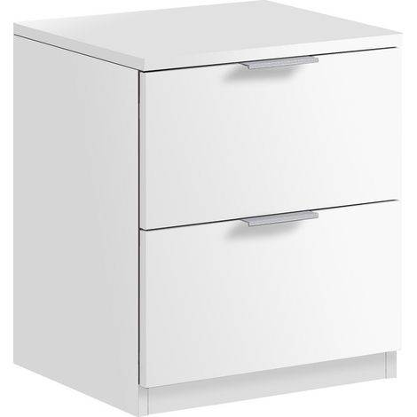 KIT COMODINO 2 CASSETTI 46X38X34 BIANCO (1/3)