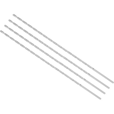4-Pièces Extra Longue Torsion Perceuse Mèches Haute Vitesse Acier (1/5)