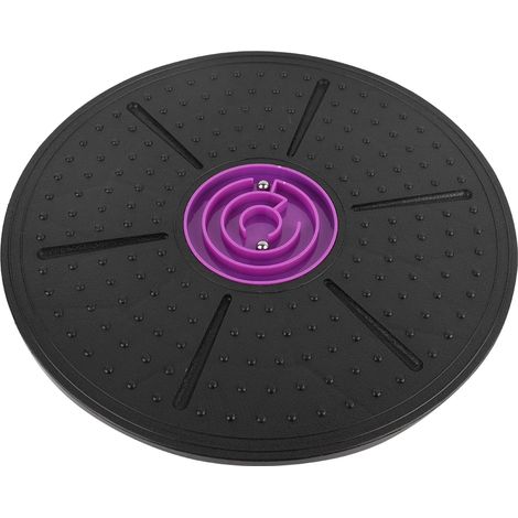 Disque d'équilibre violet labyrinthe, plateau oscillant pour yoga, fitness, stabilité et entraînement (1/5)