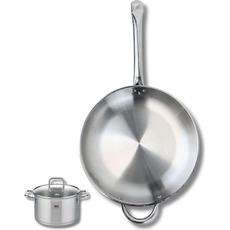 Ensemble de 1 Poêle de cuisson 32 cm et 1 faitout 12 cm Elo Profi Citrin (1/5)