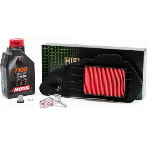 Kit Révision Filtres Bougies pour HONDA NSS FORZA 125 de 2015 à 2020 - MOTUL 7100 10W30 1L