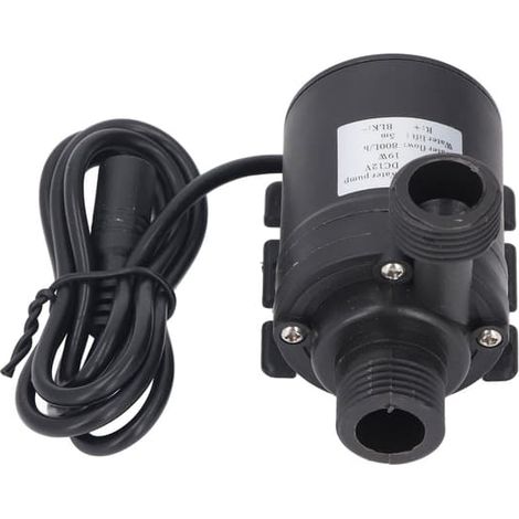 Pompe à eau submersible, hauteur de refoulement 5 m, débit 800 l/h (200 GPH), silencieuse, pour aquarium, fontaine, bassin hydroponique, raccord de tuyau 20 mm, 6-12 V CC (1/5)