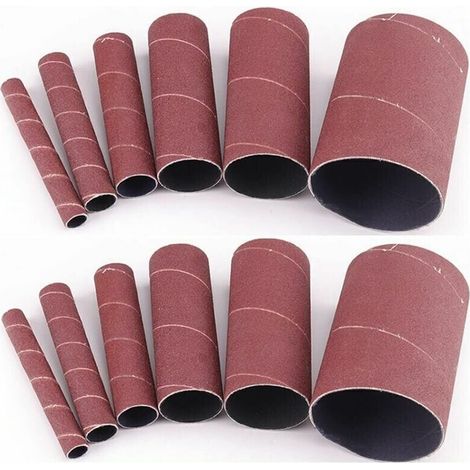 Lot de 12 manchons de ponçage pour ponceuse oscillante 11,4 cm (1/4)
