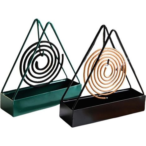 Mückenspiralenhalter, 2er-Pack, hängender Mückenspiralenhalter, spiralförmiger Mückenschutz-Räucherhalter aus Eisen für den Außenbereich in Haus und Garten (1/5)