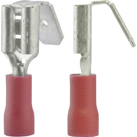 Cosse clip 6.3 mm x 0.8 mm Vogt Verbindungstechnik 3925 avec dérivation 180 ° partiellement isolé rouge 1 pc(s) D24730 (1/4)