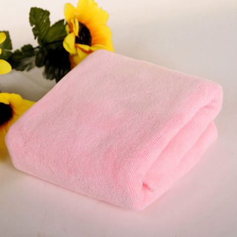 Serviette De Bain - Coton 100 % - 80 x 180 cm - Rose - Absorption Élevée - Pour Salle De Bain Gym Plage Piscine - 1 Pièce (1/4)