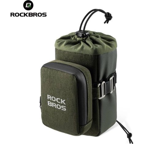 ROCKBROS 30130090 grüne 2-in-1 Fahrradtasche mit verstellbarem Gummiband