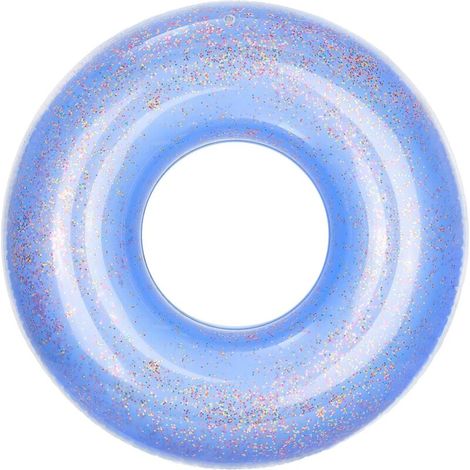 royaluxe -de Natation, Bouée de Natation Rond avec Paillettes en PVC, Radeau Gonflable pour Décoration de Jouet de Fête de Piscine pour Enfants et Adultes (1/5)