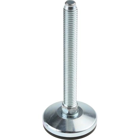 Rs Pro – Pied réglable 1500 kg – Acier zingué et caoutchouc – Hauteur ajustable 132 mm – Pour chantiers humides et espaces confinés (1/2)