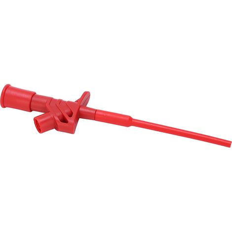 J.30021 Flexibler Prüfhaken aus Edelstahl mit Nadelclip, sicher und schnell mit 4-mm-Sicherheitsstift für Reparaturen (Rot) (1/5)