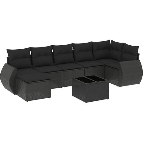 Maison Exclusive - Set de sofás de jardín 8 piezas y cojines ratá