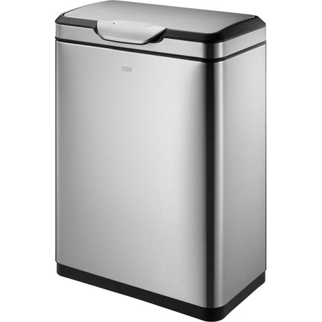 EKO - Poubelle tri sélectif Touch Pro 20+20 litres - Stainless steel Plastic - inox mat (1/5)