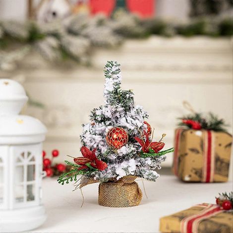 Mini-Weihnachtsbaum für den Tisch, kleiner dekorativer Weihnachtsbaum (1/5)