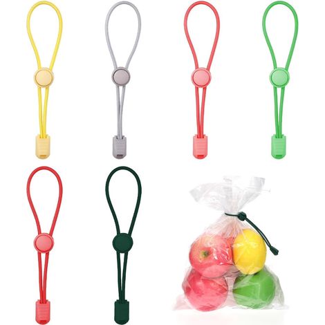 Ensemble de 6 cordes élastiques avec boucles, pouvant s'étirer jusqu'à environ 14 cm. (1/4)
