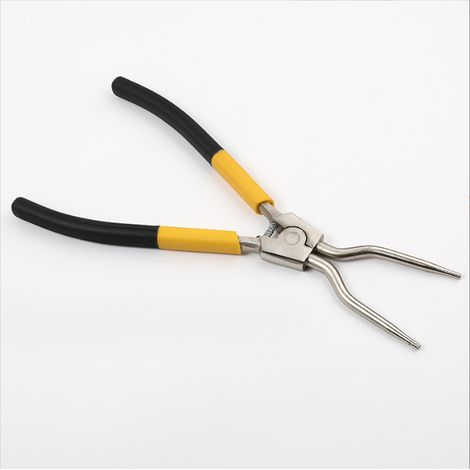 Pince à circlips à bec long courbé de 11 pouces avec poignée PVC, outil spécial démontage pour circlips intérieurs de lave-linge, outil de réparation électroménager (1/5)