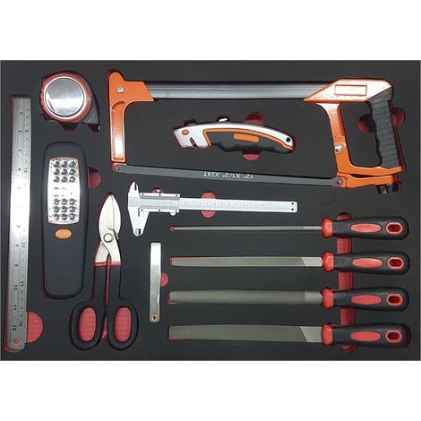 Jeu plusieurs outils et la lampe LED