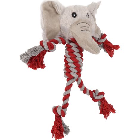 Jouet en peluche couineur pour chien, résistant aux morsures, protection dentaire, soulage l'anxiété, jouet molaire 3D pour chien, éléphant (1/5)