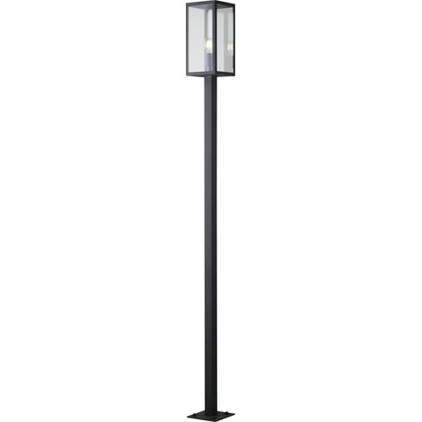 Lampione MIRAGE in metallo antracite con diffusore in vetro 199,5 cm. (1/2)