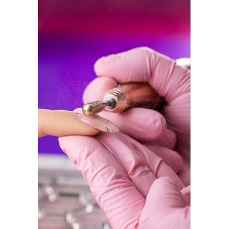Hartmetallfräser ideal für Hybrid und Gel mit Goldbeschichtung - filigraner Zylinder