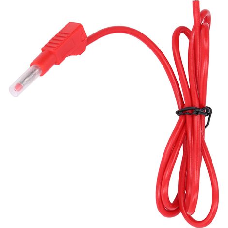 Lot de 2 Fiches Banane Mâle 4mm Laiton Douille PE 32A 1000V pour Test Électrique Rouge (1/5)