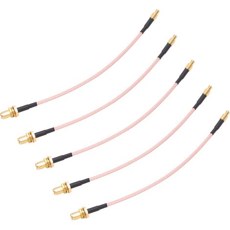 5 câbles coaxiaux RF à faible perte, adaptateur MCX mâle vers SMA femelle, TFL-316-10, 50 ohms, lot de 5 (1/5)