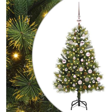 Artificial Hinged Christmas Tree with Cones Green 150 cm vidaXL (1/5)