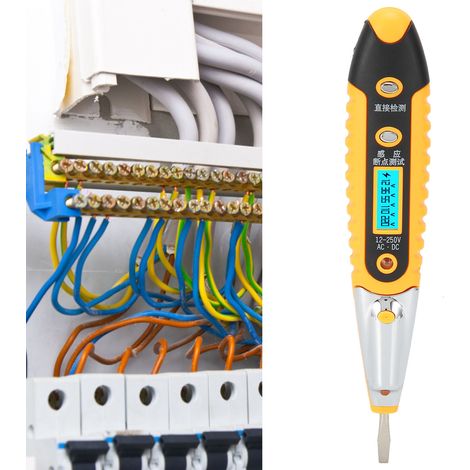 Multifunktions-Elektrostift mit hochpräziser Digitalanzeige, 12–250 V AC/DC, Vanadium-Chrom-ABS, 35 g (1/5)