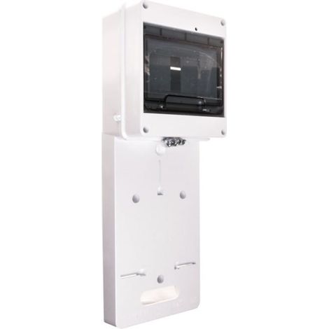Cuadro de contador monofásico con cristal ahumado de 420x157 mm con espacio para 7 dispositivos de seguridad S, blanco TLR-1F-N-PE 0112-00