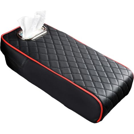 Housse de console centrale de voiture – Housse d'accoudoir de voiture – Coussin avec boîte de support de mouchoirs, coussin d'accoudoir de voiture pour la plupart des accessoires d'intérieur de (1/5)