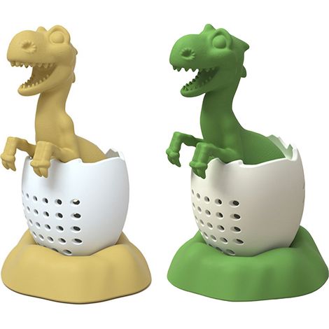 Infuseur à thé en silicone forme dinosaure, résistant à la chaleur, adorable passoire à thé bébé dinosaure (1/4)