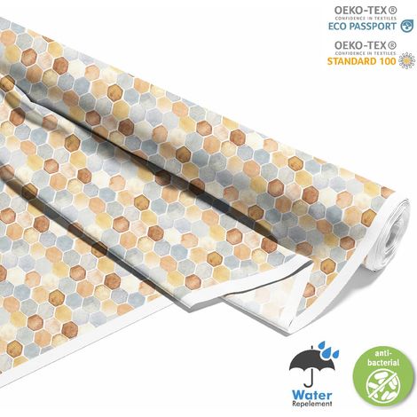 OUTDOOR DEKOSTOFFE OXFORD - Motiv geometrisch sechseckig I DX194