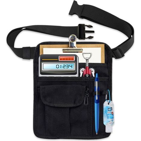 Bardusch-Tablier de serveur, tablier de taille avec poches, tablier de taille de restaurant, sac en toile avec boucle de ceinture réglabl (1/4)
