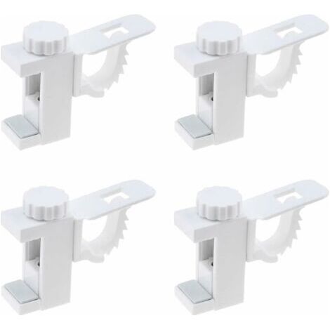 4 piezas de soporte para cortinas, barra transversal ajustable, varilla para cortinas, gancho organizador para toallas (1/5)