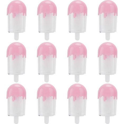 Süßigkeitenbox in Form eines Eisbechers, 12 Stück, rosa Kunststoffbehälter für Süßigkeiten, Hochzeits- und Partyzubehör. (1/5)