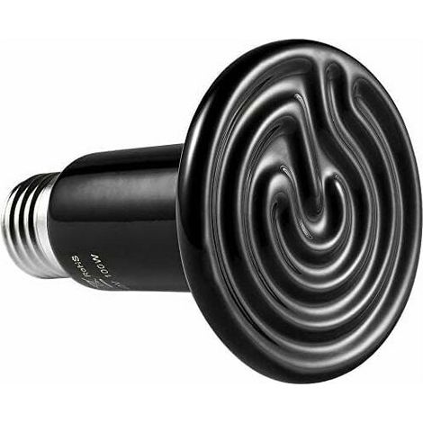 Lampe chauffante infrarouge en céramique 100 W pour terrarium, idéale pour reptiles, lézards, poules, serpents, hamsters, tortues et oiseaux. (1/5)