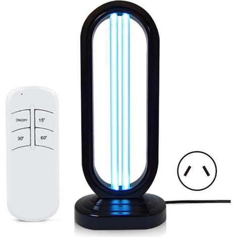 Lampada UV o ozono da 38 W, lampada germicida al quarzo portatile per la sterilizzazione domestica, nera (1/5)