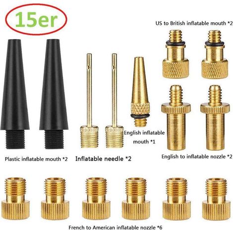 Adaptateur pour pompe à air permettant de connecter les valves et les accessoires de gonflage, pour une utilisation quotidienne et les déplacements urbains.-AquaForge (1/5)