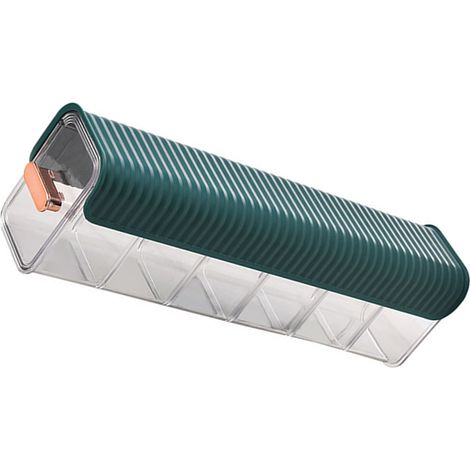 Organisateur mural de sous-vêtements amovible, anti-poussière et résistant à l'humidité, avec tiroir, pour chambre à coucher, vert noirâtre. (1/5)