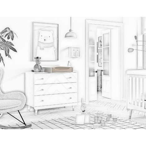 Table à langer Billy - 73x53x14 cm - Blanc