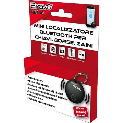 Localizzatore gps portatile bluetooth BRAVO NEMO per borse chiavi zaini e valige (1/3)
