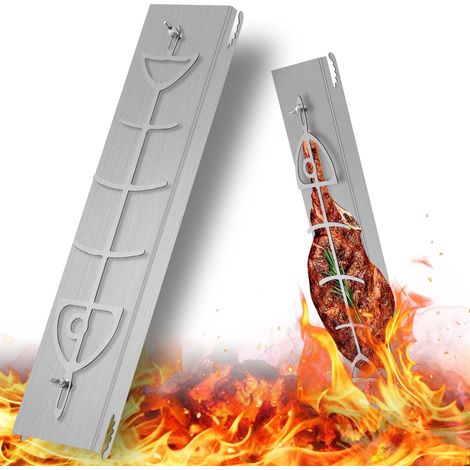 Barbecue en acier inoxydable, adapté pour le poisson, le steak et le poulet (1/5)