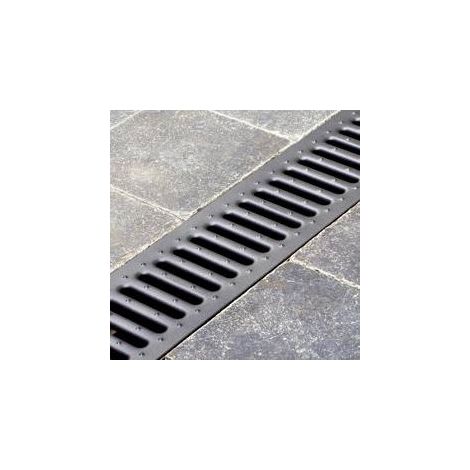 Grille de rénovation pour caniveau – Acier galvanisé – Largeur 130 mm – Compatible avec caniveaux 100 mm – Classe A15 pour usage piéton – ACO